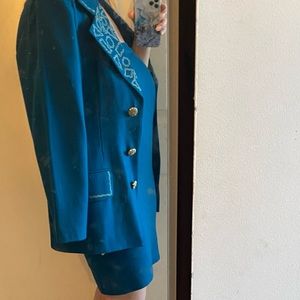 Turquoise Skirtsuit Set